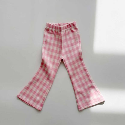 Toddler S25 Gingham Flare Pants (2 - 7y) - 2 Colors kids outfit