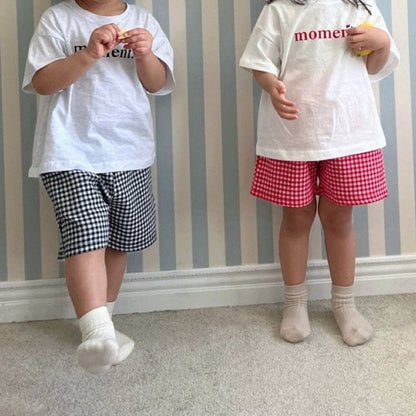 Toddler S25 Gingham Short (2 - 7y) - 2 Colors kids outfit