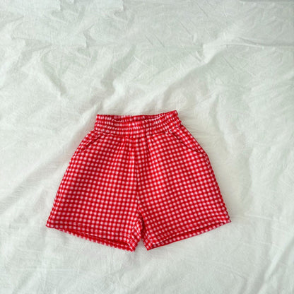 Toddler S25 Gingham Short (2 - 7y) - 2 Colors kids outfit