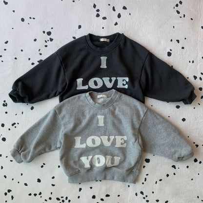 Toddler S25 'I LOVE YOU' Sweatshirt (1 - 7y) - 2 Colors kids outfit