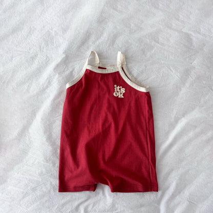 Toddler S25 'it's OK' Short Overalls (2 - 5y) - 3 Colors kids outfit