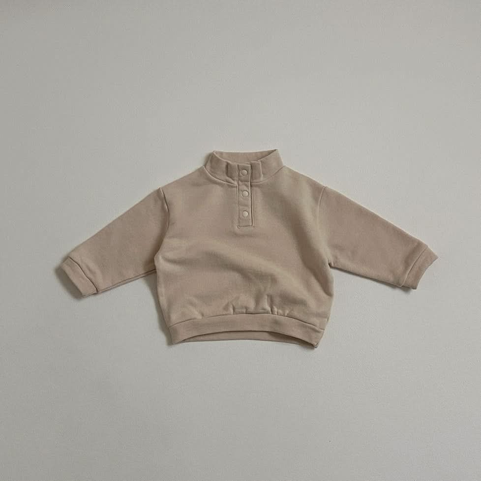 Toddler S25 Mock Neck Snap Button Sweatshirt (10m - 4y) - 3 Colors kids outfit