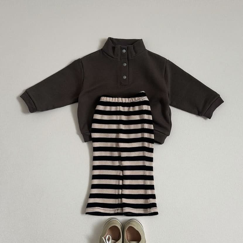 Toddler S25 Mock Neck Snap Button Sweatshirt (10m - 4y) - 3 Colors kids outfit