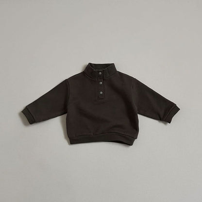 Toddler S25 Mock Neck Snap Button Sweatshirt (10m - 4y) - 3 Colors kids outfit