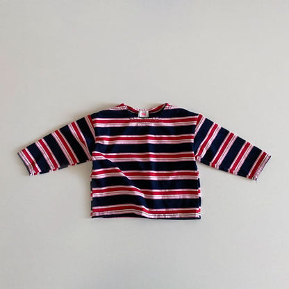 Toddler S25 Multicolor Stripe Long Sleeve Tee (1 - 6y) - 3 Colors kids outfit