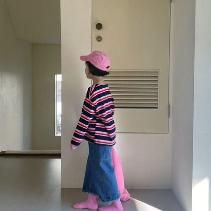 Toddler S25 Multicolor Stripe Long Sleeve Tee (1 - 6y) - 3 Colors kids outfit