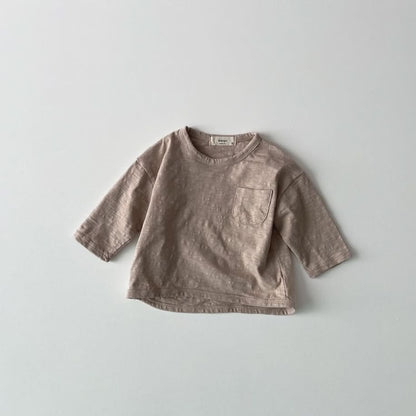 Toddler S25 Slub Cotton Long Sleeve Top (1 - 6y) - 5 Colors kids outfit
