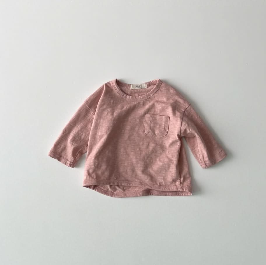 Toddler S25 Slub Cotton Long Sleeve Top (1 - 6y) - 5 Colors kids outfit