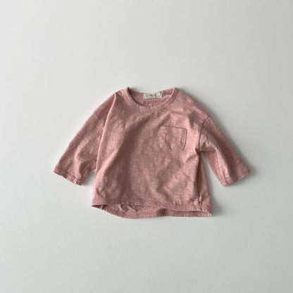 Toddler S25 Slub Cotton Long Sleeve Top (1 - 6y) - 5 Colors kids outfit