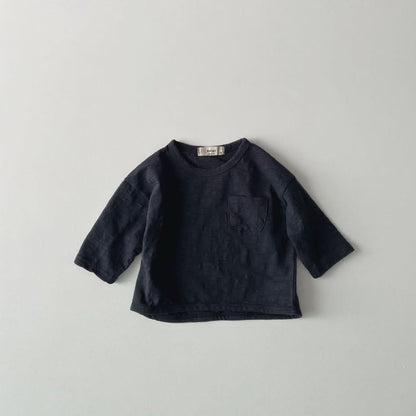 Toddler S25 Slub Cotton Long Sleeve Top (1 - 6y) - 5 Colors kids outfit