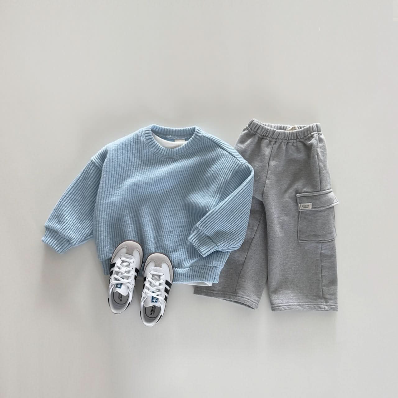 Toddler S25 Spring Rib Knit Sweatshirt (12m - 10y) - 4 Colors kids outfit