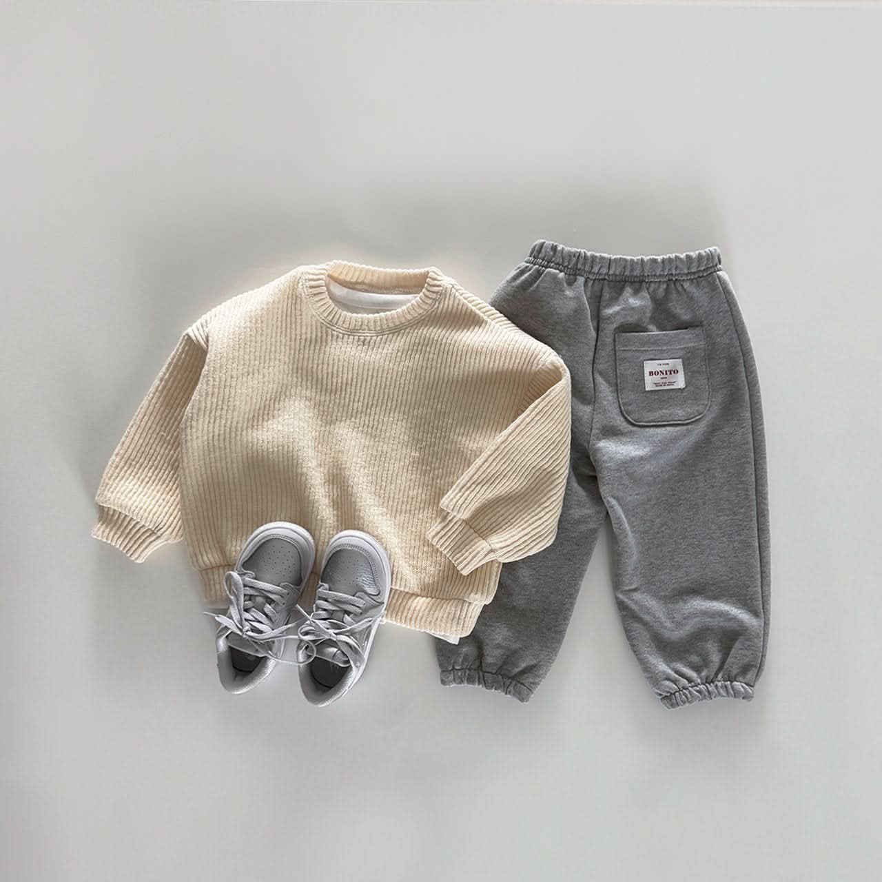 Toddler S25 Spring Rib Knit Sweatshirt (12m - 10y) - 4 Colors kids outfit