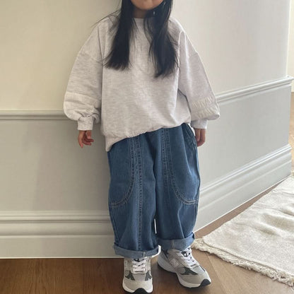 Toddler S25 Stitch Detail Denim Pull On Pants (1 - 6y) - 2 Colors kids outfit