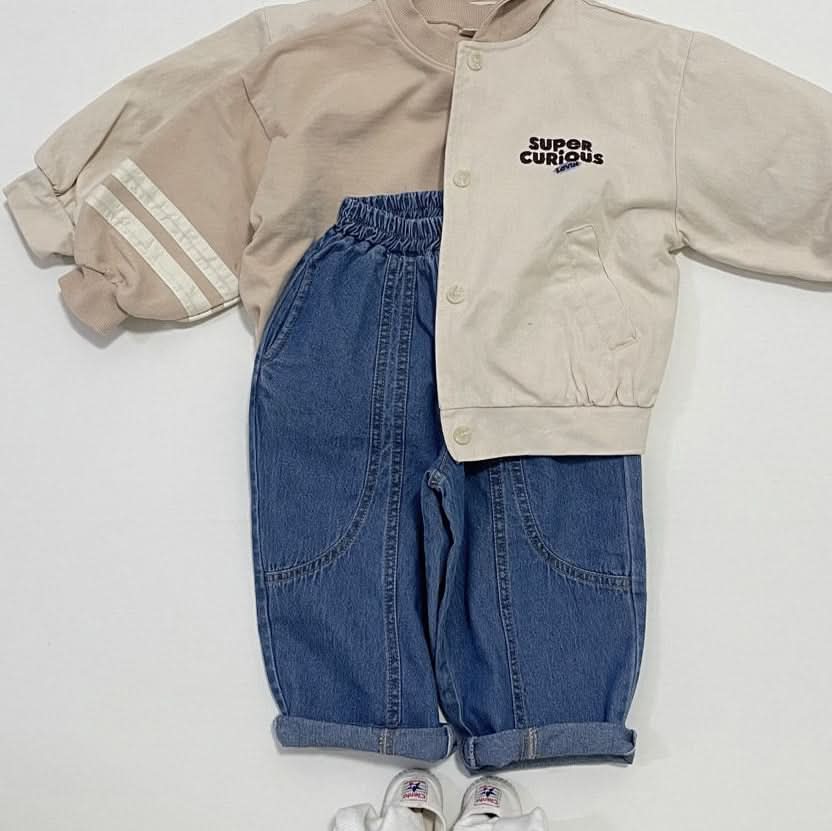 Toddler S25 Stitch Detail Denim Pull On Pants (1 - 6y) - 2 Colors kids outfit