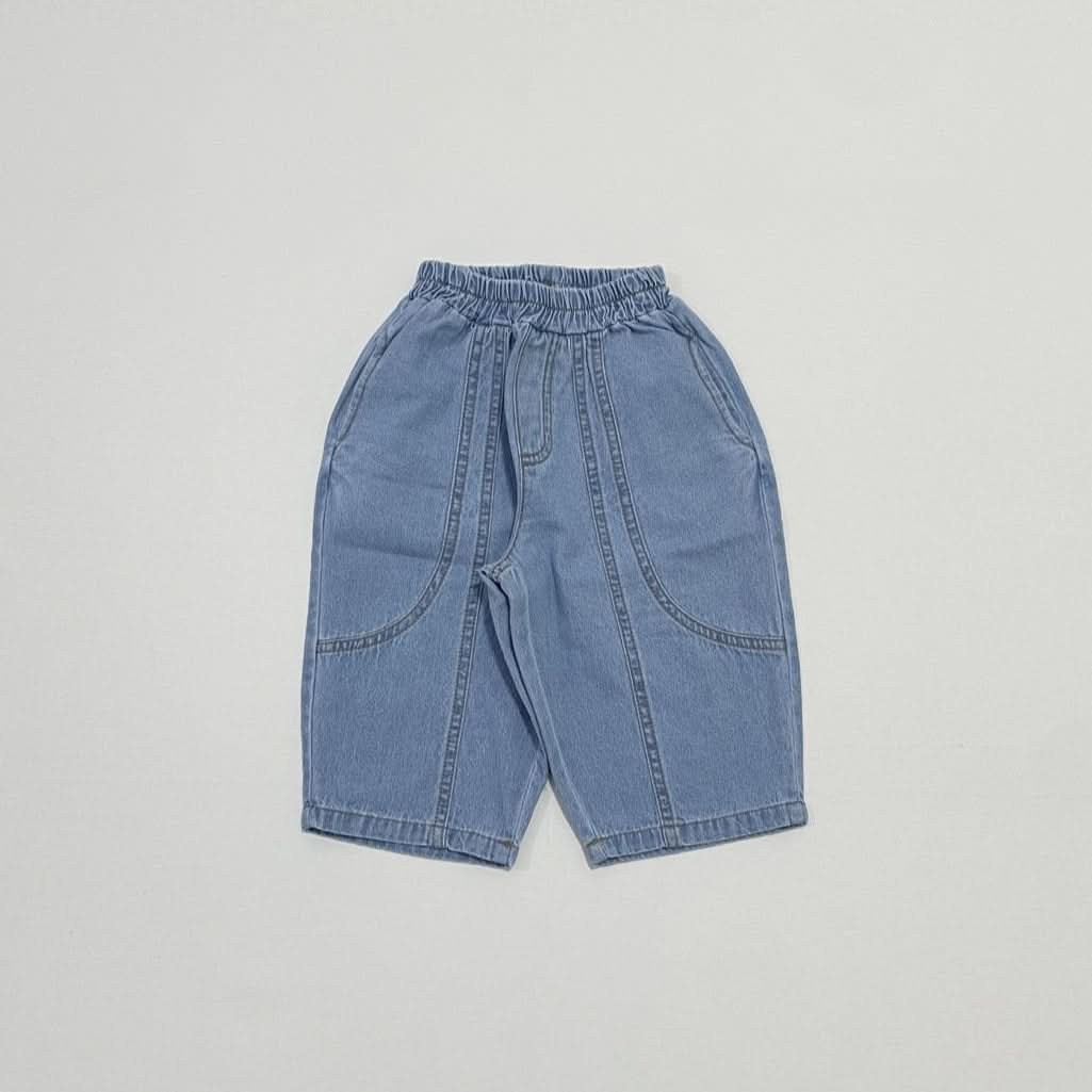 Toddler S25 Stitch Detail Denim Pull On Pants (1 - 6y) - 2 Colors kids outfit