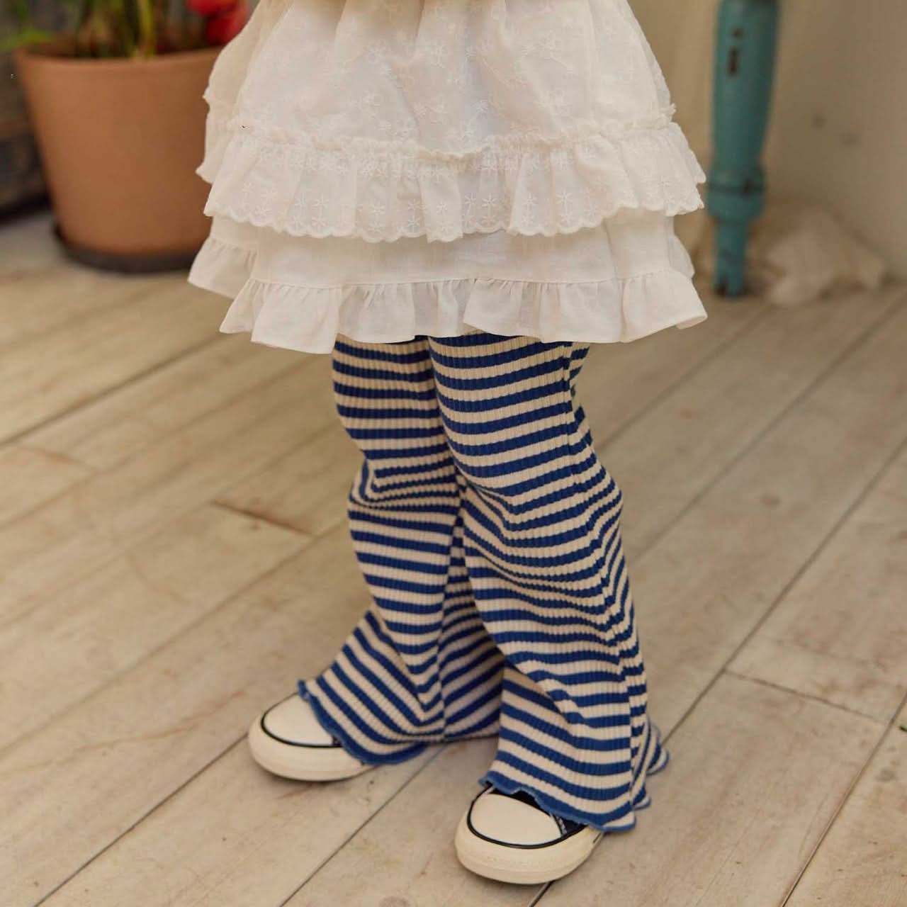 Toddler S25 Stripe Rib Knit Flare Pants (2 - 7y) - 3 Colors kids outfit