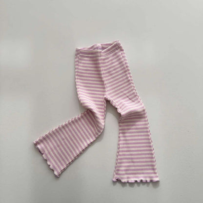 Toddler S25 Stripe Rib Knit Flare Pants (2 - 7y) - 3 Colors kids outfit