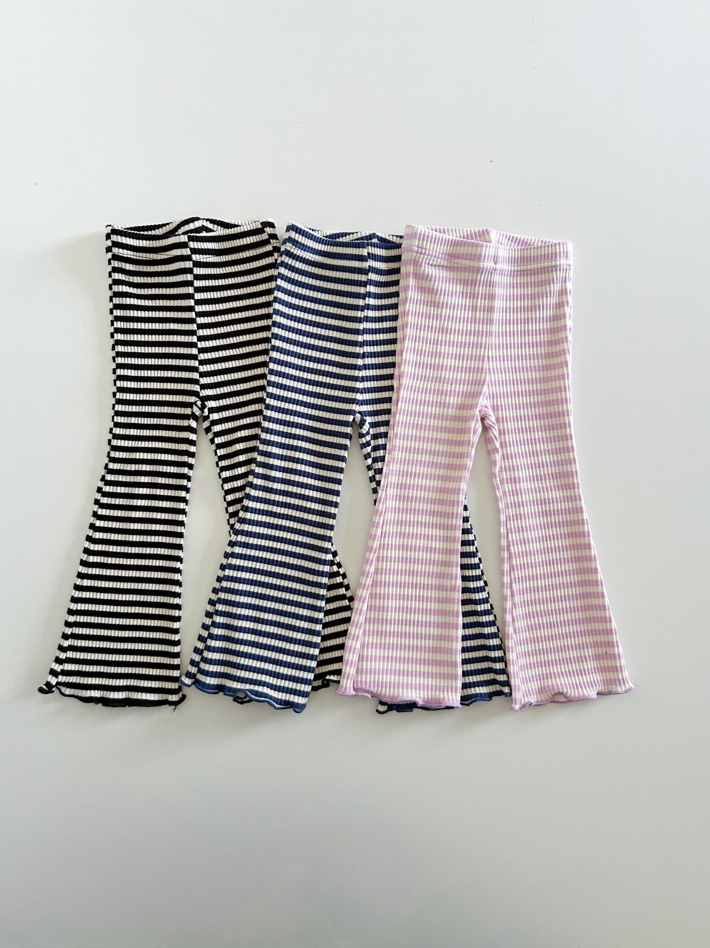 Toddler S25 Stripe Rib Knit Flare Pants (2 - 7y) - 3 Colors kids outfit