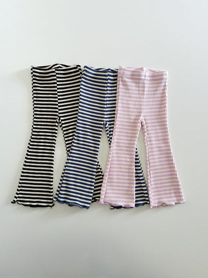 Toddler S25 Stripe Rib Knit Flare Pants (2 - 7y) - 3 Colors kids outfit