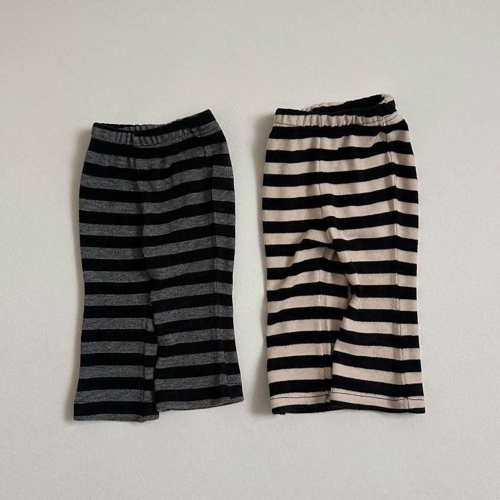 Toddler S25 Stripe Ribbed Flare Pants (10m - 4y) - 2 Colors kids outfit