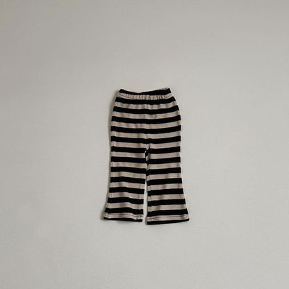 Toddler S25 Stripe Ribbed Flare Pants (10m - 4y) - 2 Colors kids outfit