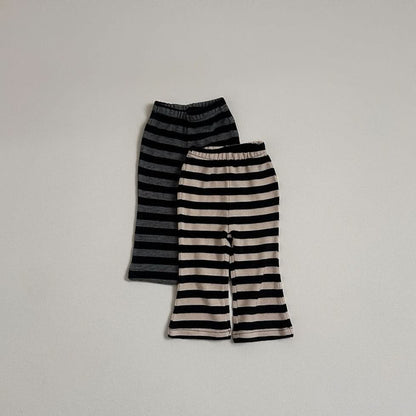 Toddler S25 Stripe Ribbed Flare Pants (10m - 4y) - 2 Colors kids outfit