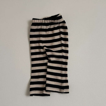 Toddler S25 Stripe Ribbed Flare Pants (10m - 4y) - 2 Colors kids outfit