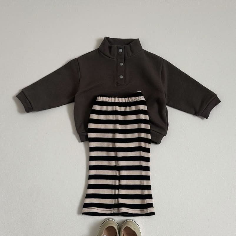 Toddler S25 Stripe Ribbed Flare Pants (10m - 4y) - 2 Colors kids outfit