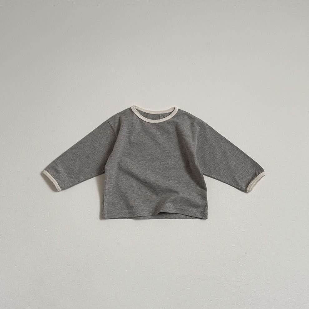 Toddler S25 Terry Cloth Contrast Trim Long Sleeve Tee (10m - 4y) - 3 Colors kids outfit