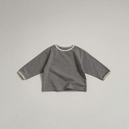 Toddler S25 Terry Cloth Contrast Trim Long Sleeve Tee (10m - 4y) - 3 Colors kids outfit