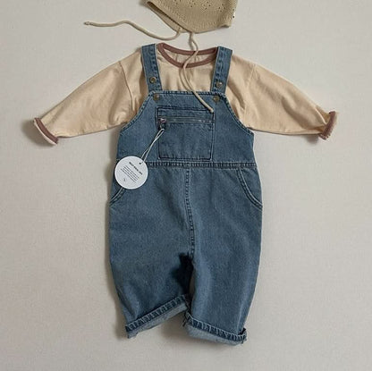 Toddler S25 Terry Cloth Contrast Trim Long Sleeve Tee (10m - 4y) - 3 Colors kids outfit