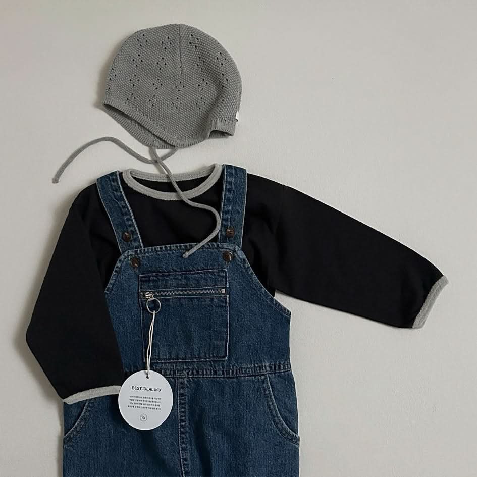Toddler S25 Terry Cloth Contrast Trim Long Sleeve Tee (10m - 4y) - 3 Colors kids outfit
