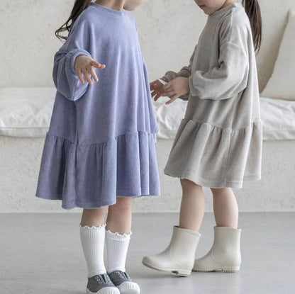 Toddler S25 Terry Cloth Frill Dress (2 - 7y) - 2 Colors kids outfit