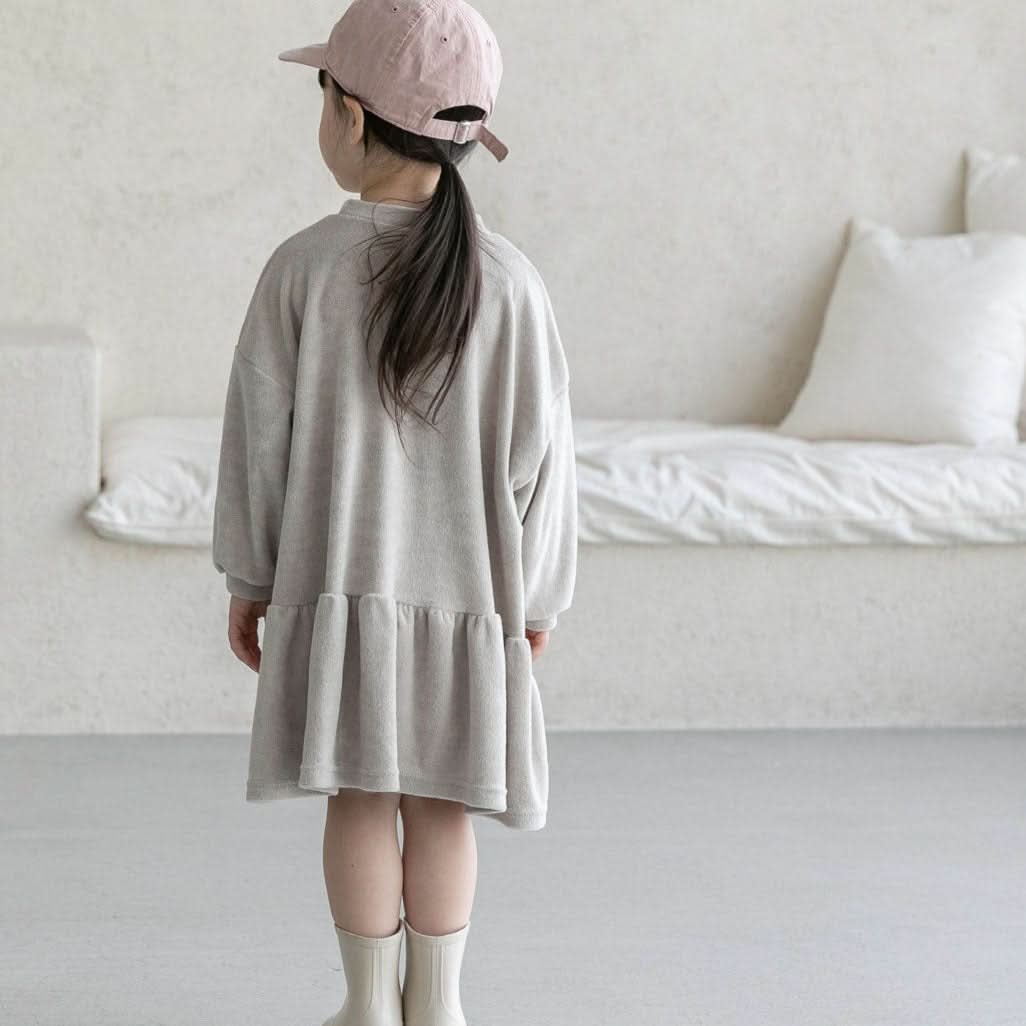 Toddler S25 Terry Cloth Frill Dress (2 - 7y) - 2 Colors kids outfit