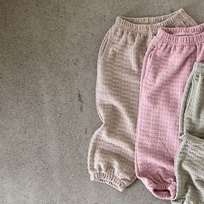 Toddler S25 Textured Loose Fit Jogger Pants (2 - 7y) - 2 Colors kids outfit