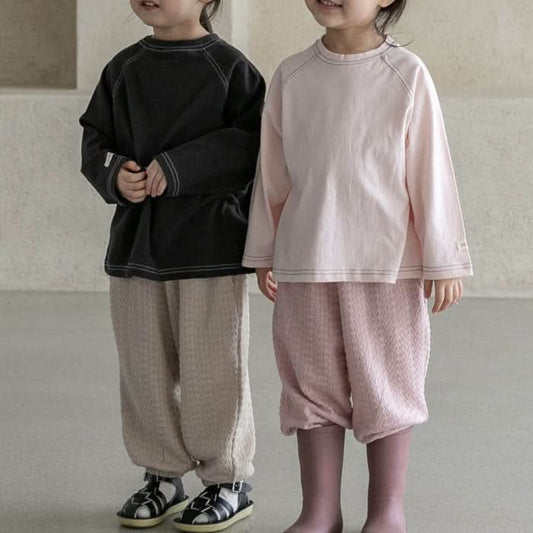 Toddler S25 Textured Loose Fit Jogger Pants (2 - 7y) - 2 Colors kids outfit