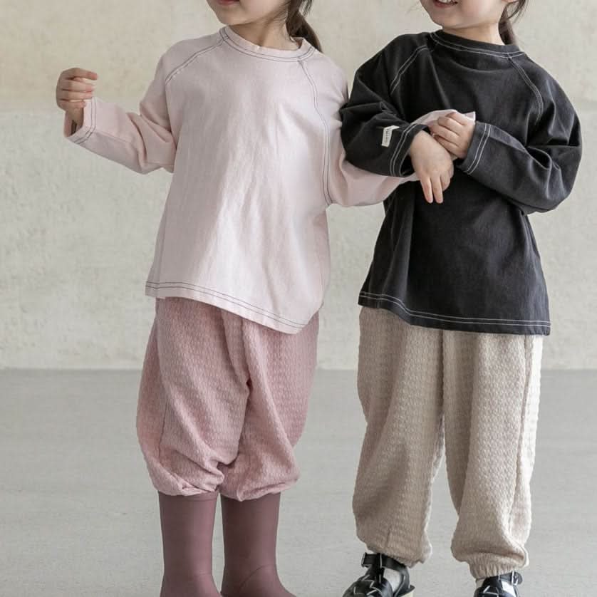 Toddler S25 Textured Loose Fit Jogger Pants (2 - 7y) - 2 Colors kids outfit