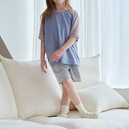 Toddler S25 Vintage Wash Color Block Short Sleeve Raglan Tee (15m - 7y) - 2 Colors kids outfit