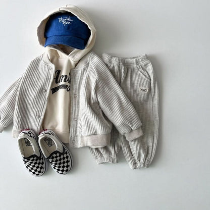 Toddler S25 Waffle Varsity Jacket (1 - 6y) - 2 Colors kids outfit