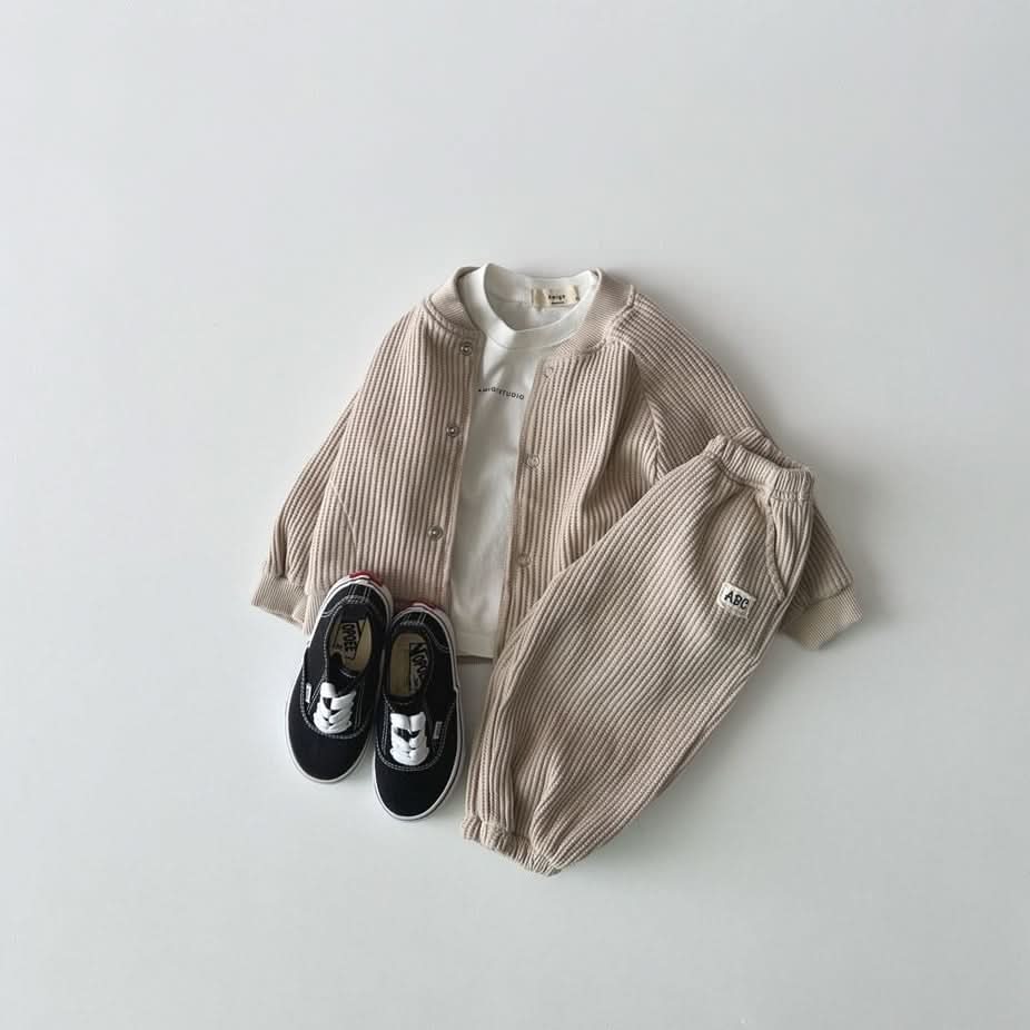 Toddler S25 Waffle Varsity Jacket (1 - 6y) - 2 Colors kids outfit