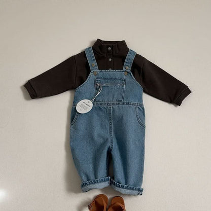 Toddler S25 Zip Kangaroo Pocket Overalls (10m - 5y) - 2 Colors kids outfit