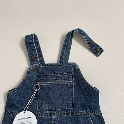 Toddler S25 Zip Kangaroo Pocket Overalls (10m - 5y) - 2 Colors kids outfit