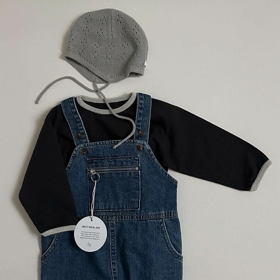 Toddler S25 Zip Kangaroo Pocket Overalls (10m - 5y) - 2 Colors kids outfit