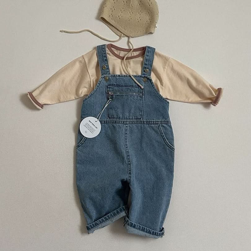 Toddler S25 Zip Kangaroo Pocket Overalls (10m - 5y) - 2 Colors kids outfit
