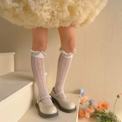 Toddler Sheer Lace Knee Socks (1 - 13y) - 3 Colors kids outfit