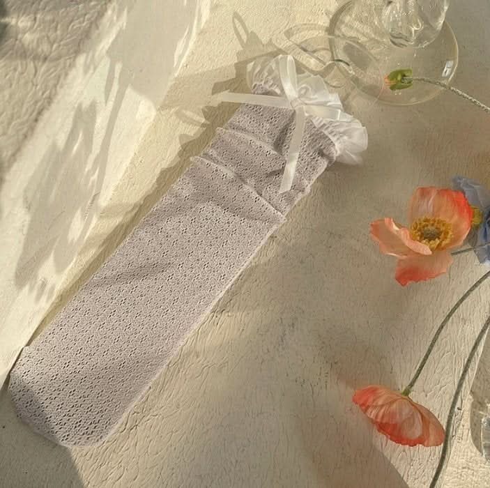 Toddler Sheer Ruffle Bow Knee Socks (1 - 13y) - 3 Colors kids outfit
