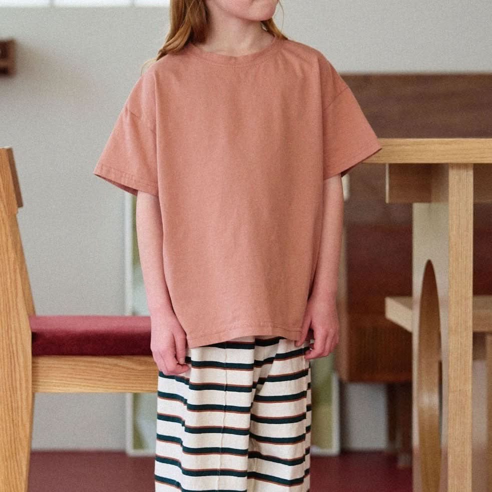 Toddler Short Sleeve Basic Top (15m - 7y) - Brick kids outfit