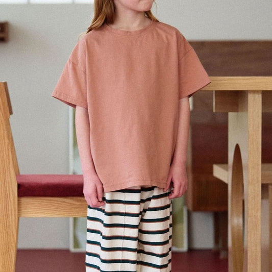 Toddler Short Sleeve Basic Top (15m - 7y) - Brick kids outfit
