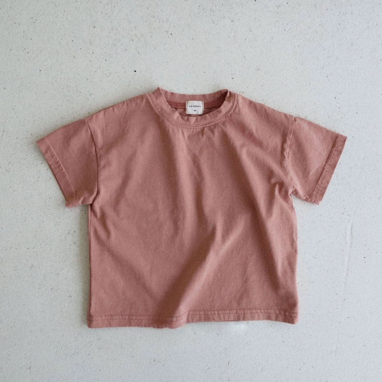 Toddler Short Sleeve Basic Top (15m - 7y) - Brick kids outfit