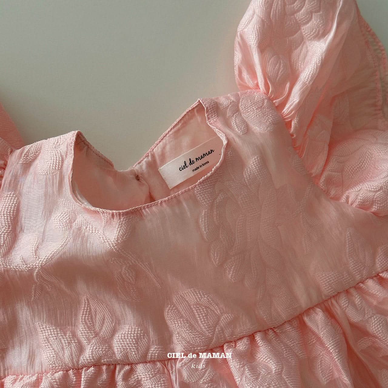 Toddler Short Sleeve Rose Jacquard Dress(2 - 6y) - 2 Colors kids outfit